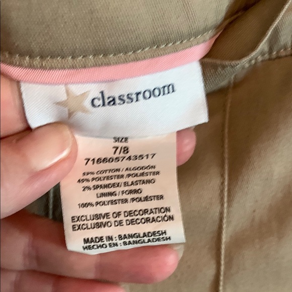 Khaki Pleated Skirt with Button Detail - Picture 2 of 7